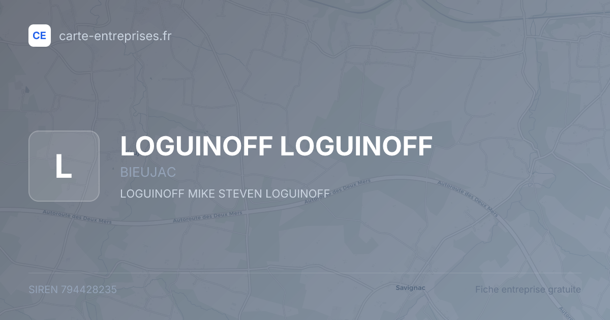LOGUINOFF LOGUINOFF — 794428235 — fiche entreprise