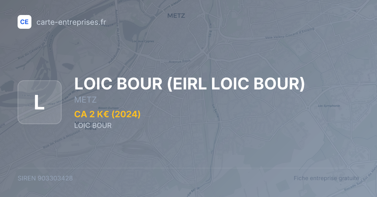 LOIC BOUR (EIRL LOIC BOUR) — 903303428 — fiche entreprise
