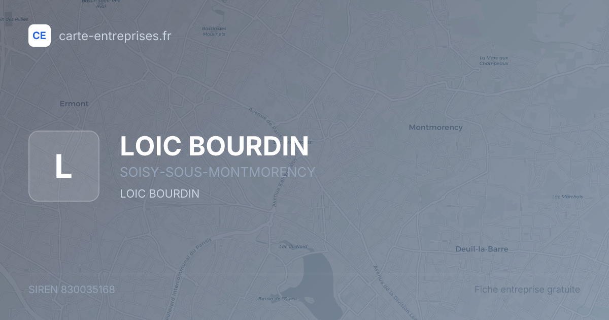 LOIC BOURDIN — 830035168 — fiche entreprise