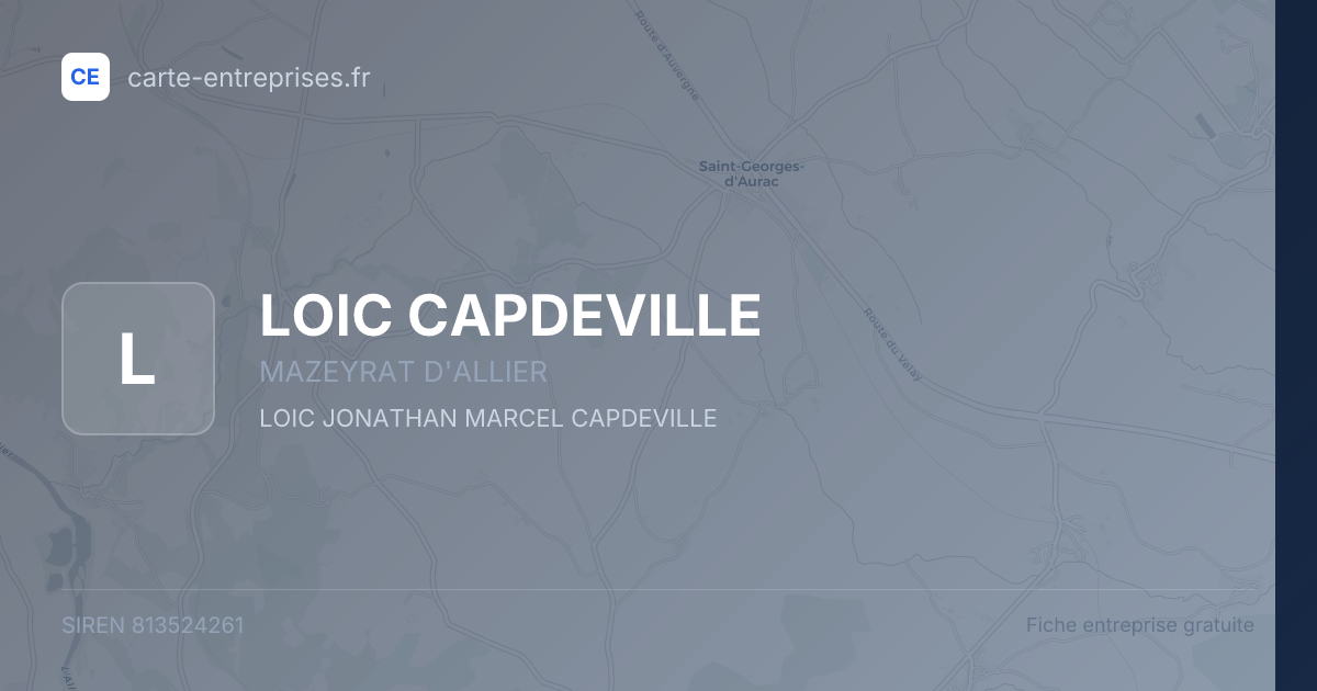 LOIC CAPDEVILLE — 813524261 — fiche entreprise