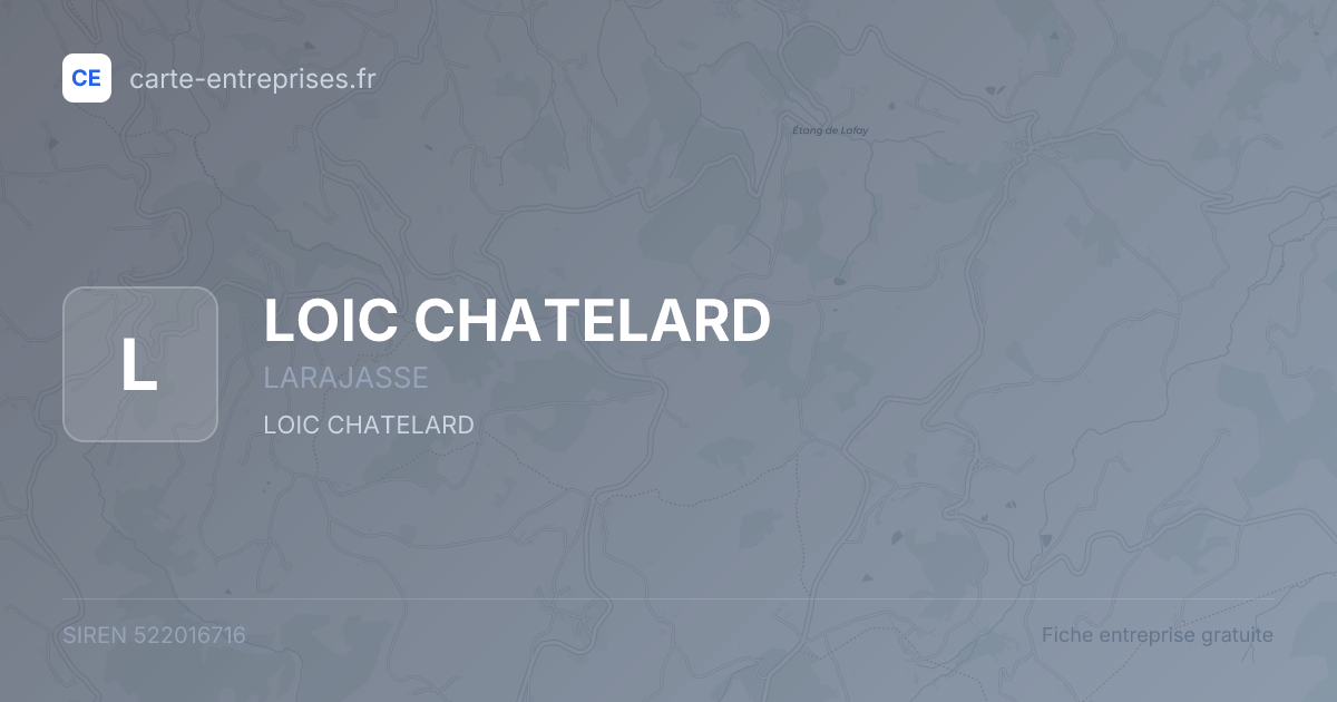 LOIC CHATELARD — 522016716 — fiche entreprise