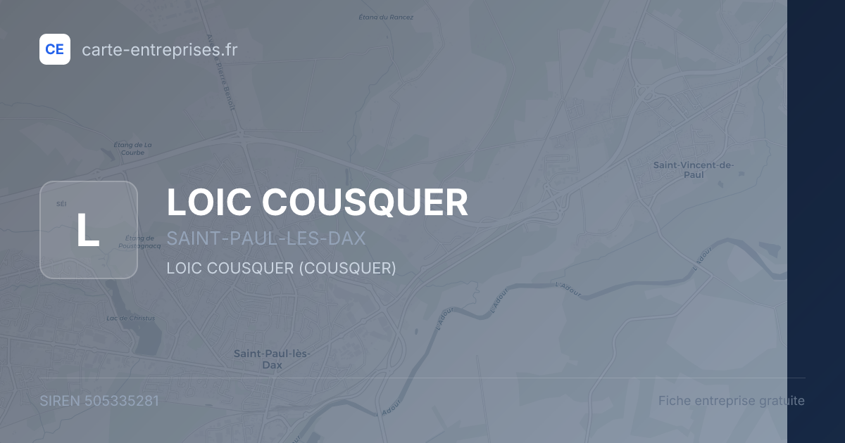 LOIC COUSQUER — 505335281 — fiche entreprise