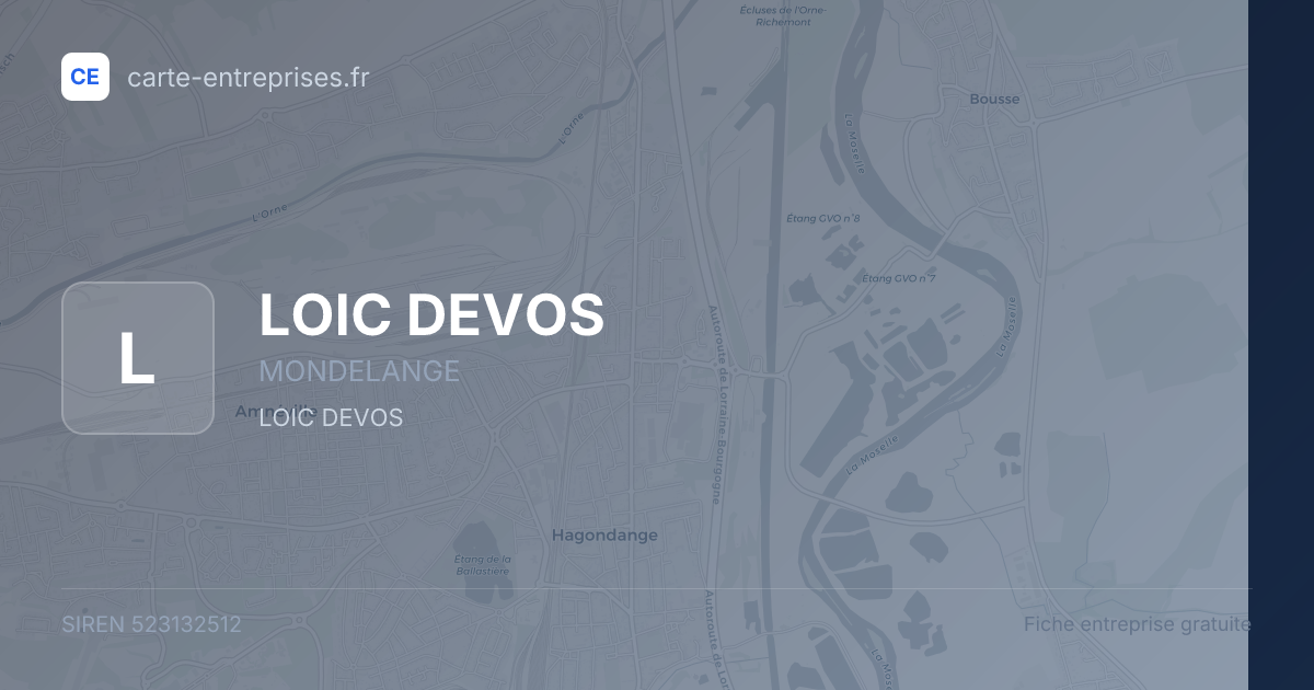 LOIC DEVOS — 523132512 — fiche entreprise