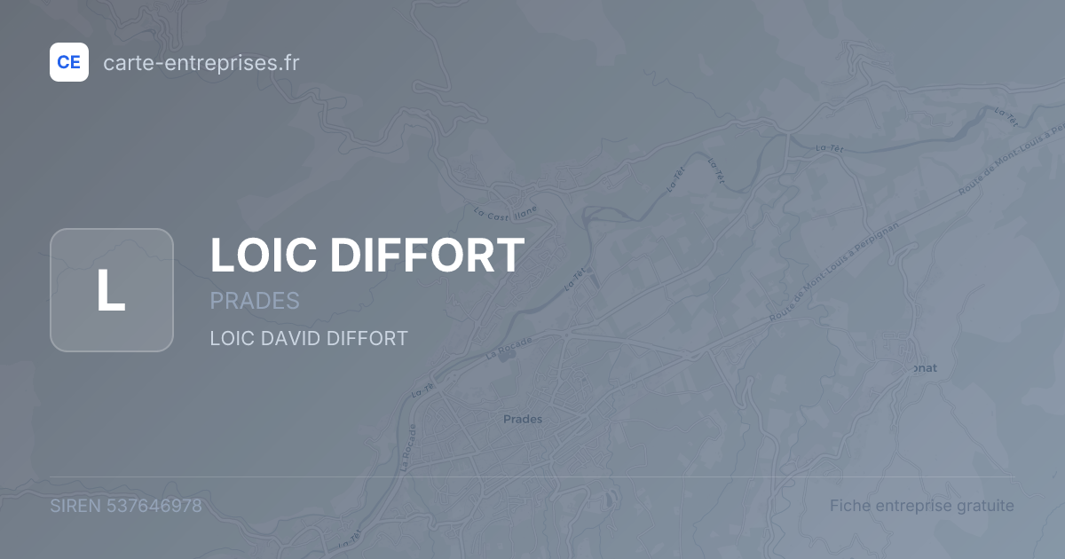 LOIC DIFFORT — 537646978 — fiche entreprise