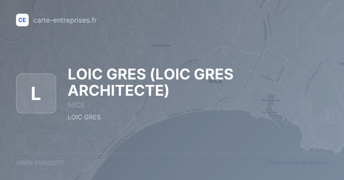 LOIC GRES (LOIC GRES ARCHITECTE) — 910979277 — fiche entreprise