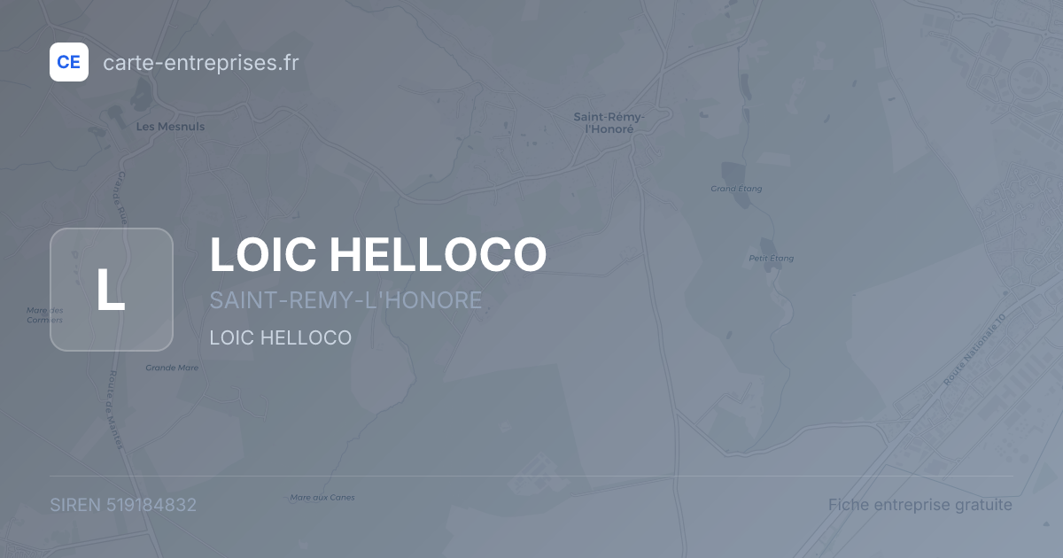 LOIC HELLOCO — 519184832 — fiche entreprise
