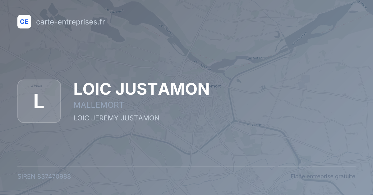LOIC JUSTAMON — 837470988 — fiche entreprise