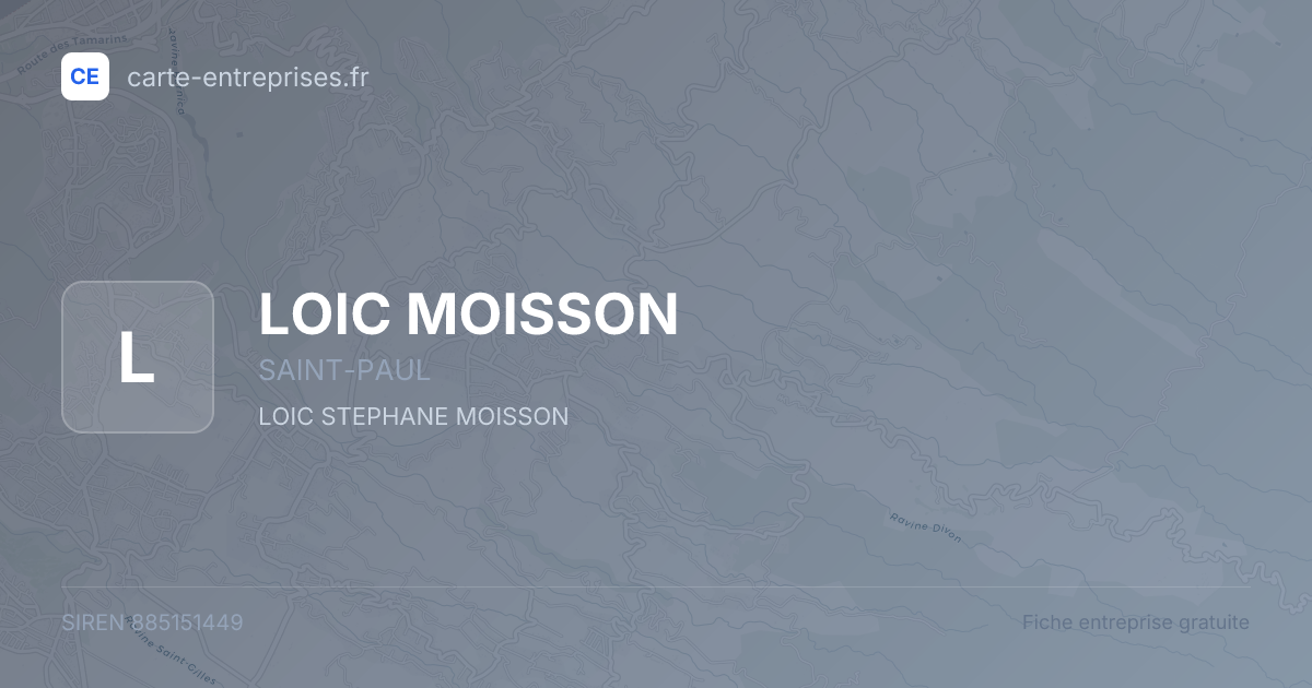 LOIC MOISSON — 885151449 — fiche entreprise