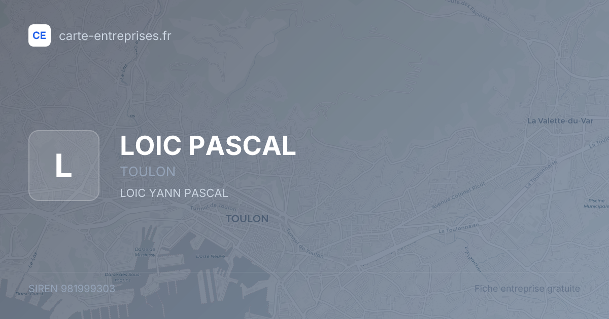 LOIC PASCAL — 981999303 — fiche entreprise
