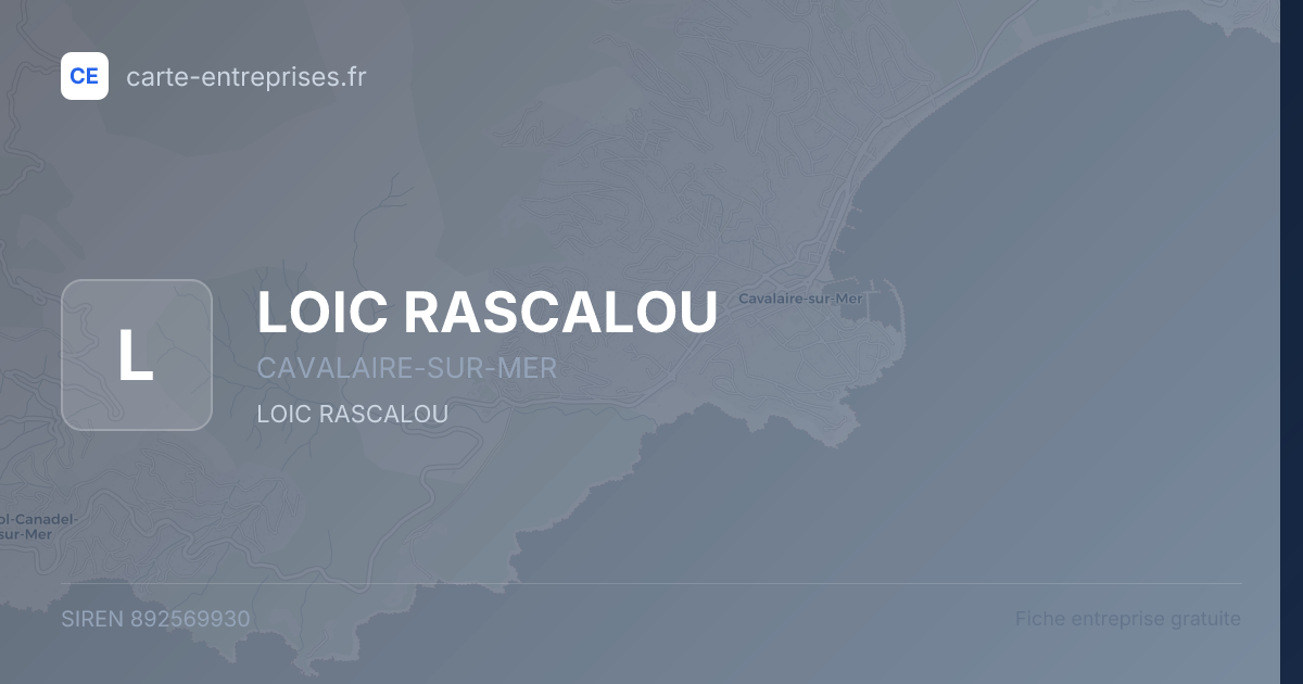 LOIC RASCALOU — 892569930 — fiche entreprise