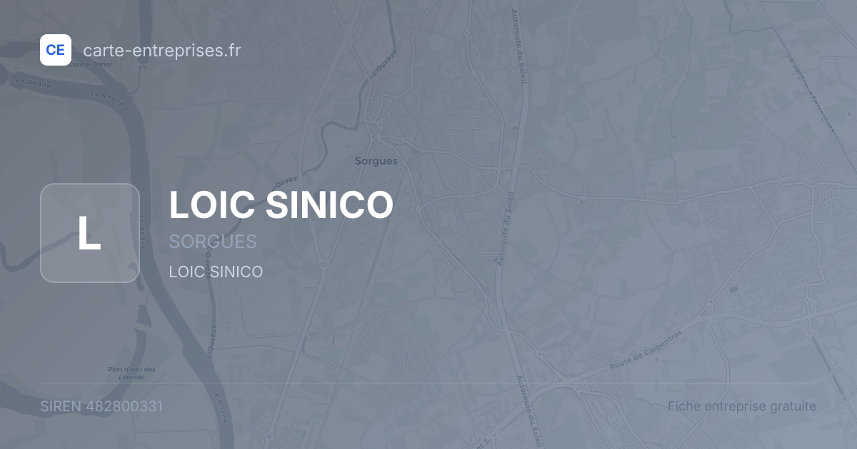 LOIC SINICO — 482800331 — fiche entreprise