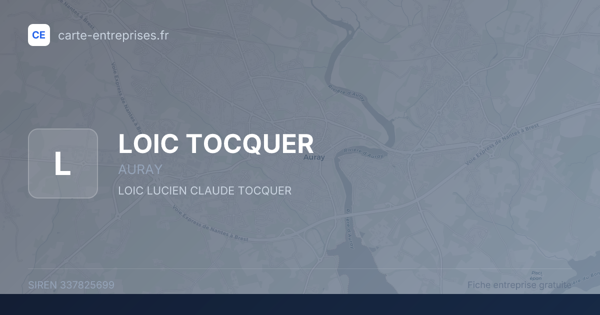 LOIC TOCQUER — 337825699 — fiche entreprise
