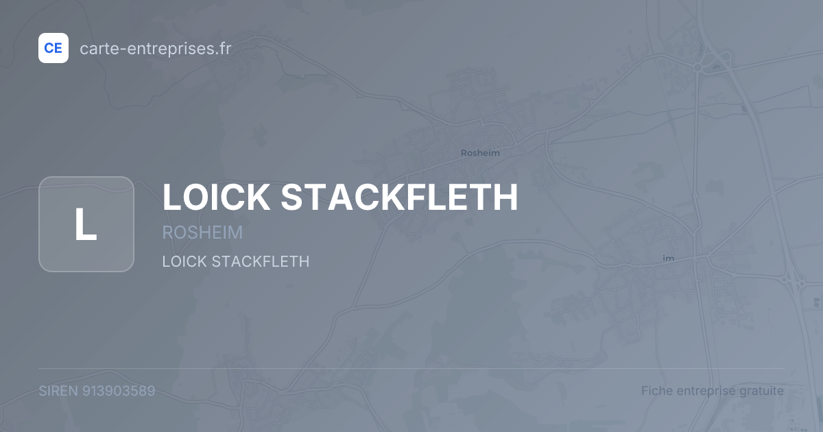 LOICK STACKFLETH — 913903589 — fiche entreprise