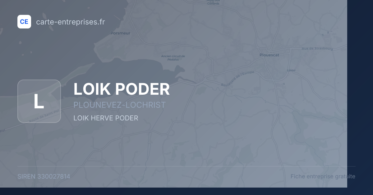 LOIK PODER — 330027814 — fiche entreprise