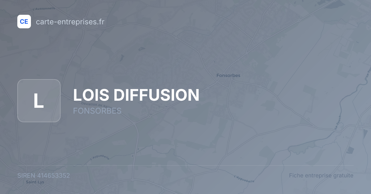 LOIS DIFFUSION — 414653352 — fiche entreprise
