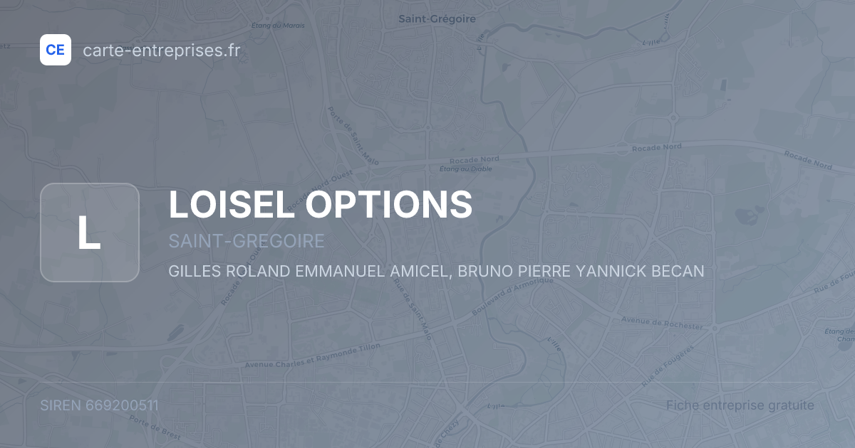 LOISEL OPTIONS — 669200511 — fiche entreprise