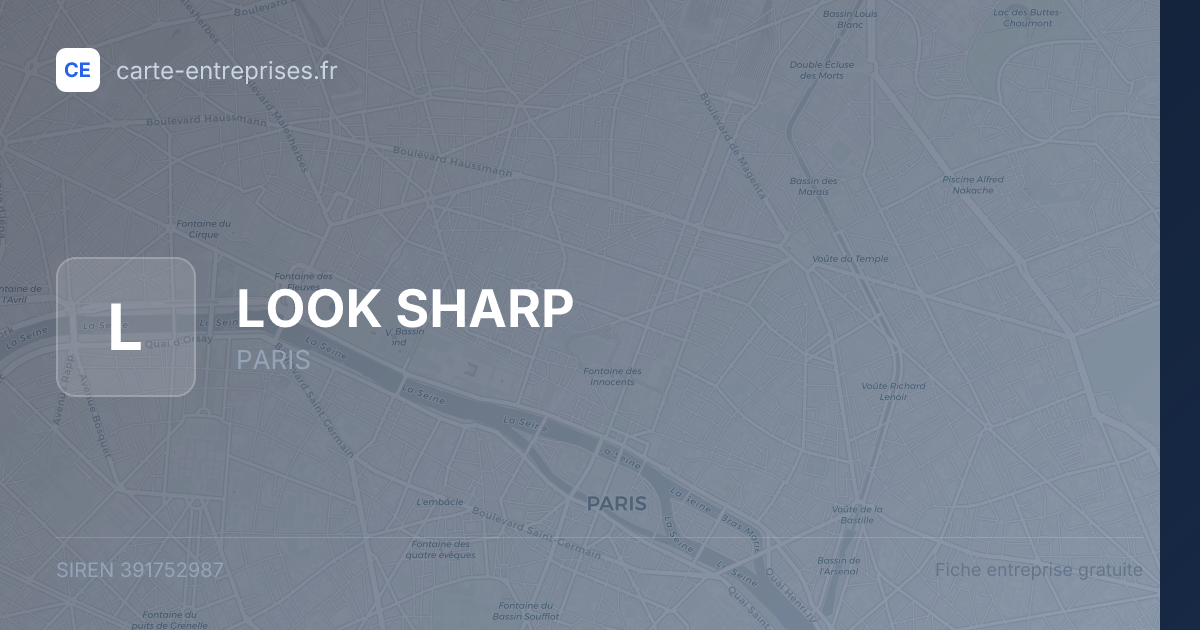 LOOK SHARP — 391752987 — fiche entreprise