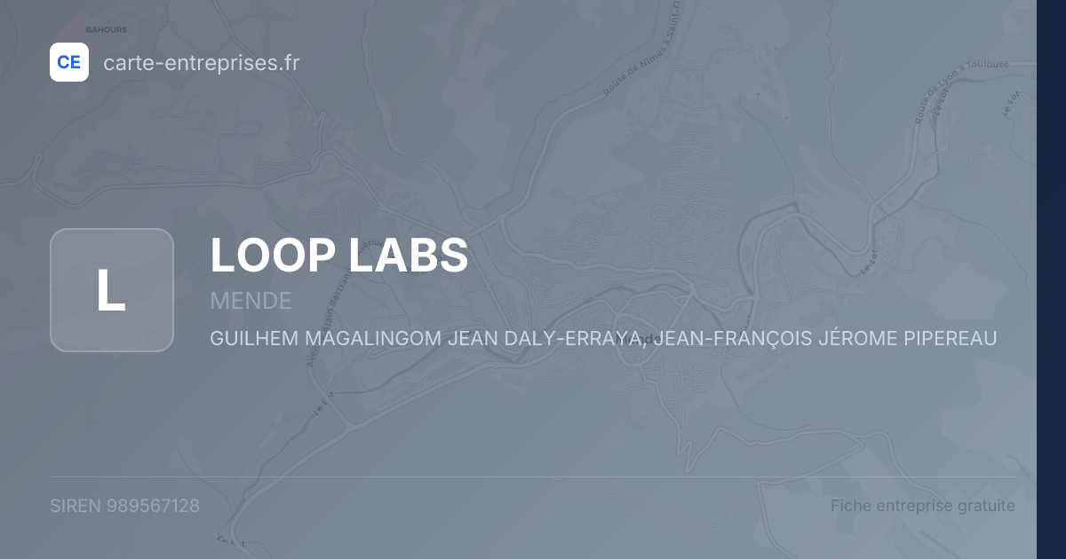 LOOP LABS — 989567128 — fiche entreprise