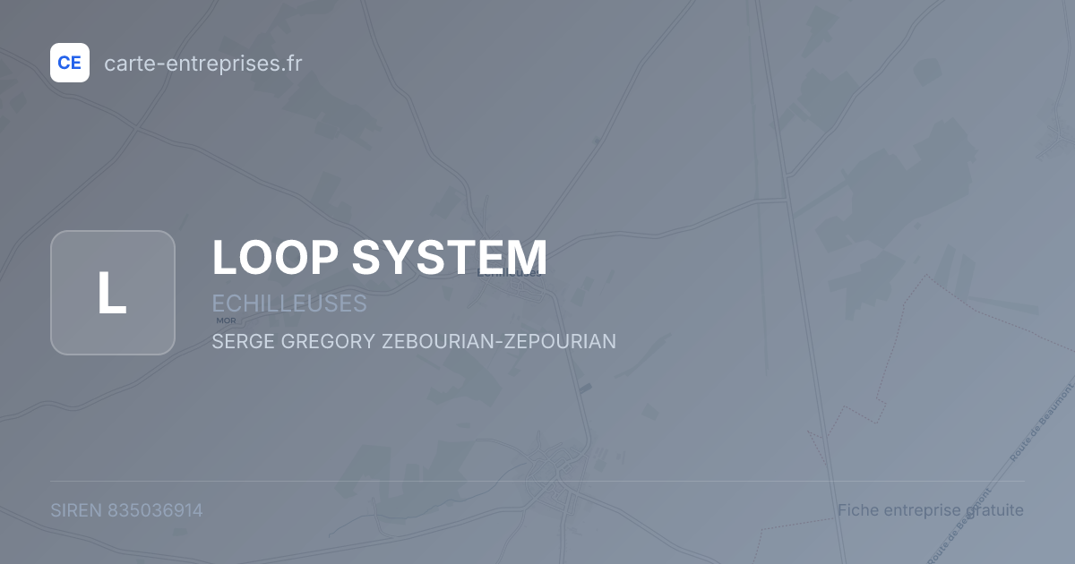 LOOP SYSTEM — 835036914 — fiche entreprise