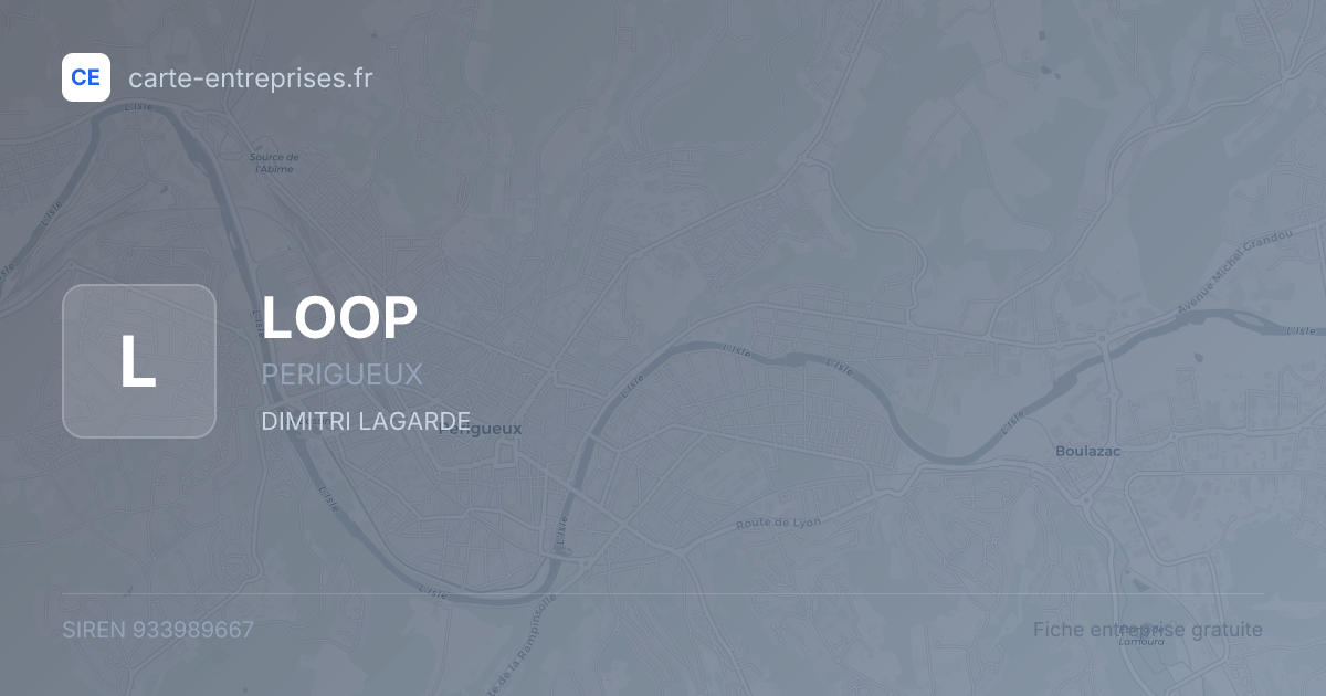 LOOP — 933989667 — fiche entreprise