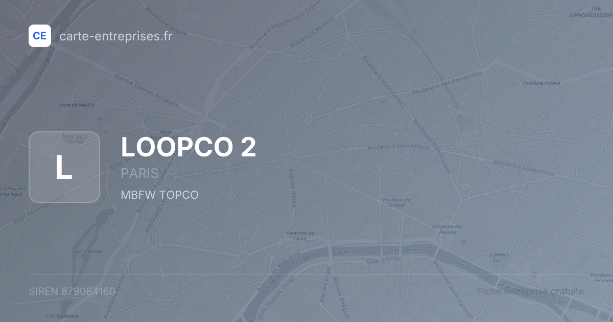 LOOPCO 2 — 879064160 — fiche entreprise