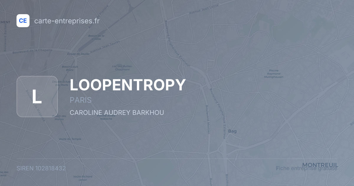 LOOPENTROPY — 102818432 — fiche entreprise