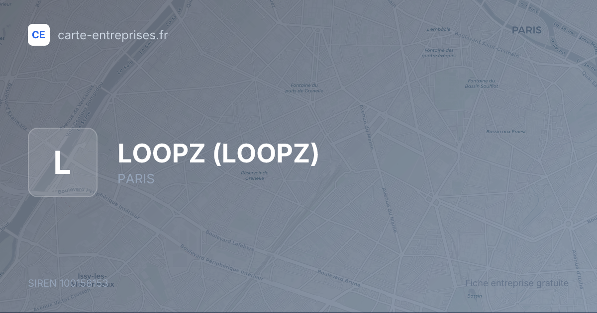 LOOPZ — 100158153 — fiche entreprise