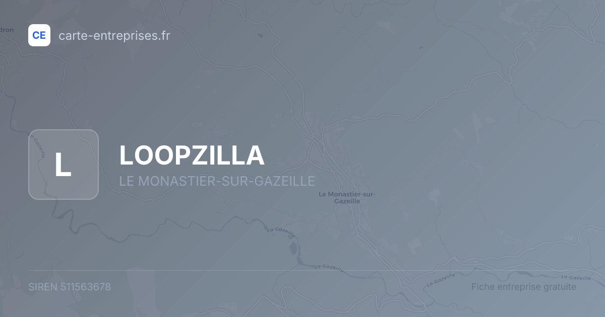 LOOPZILLA — 511563678 — fiche entreprise