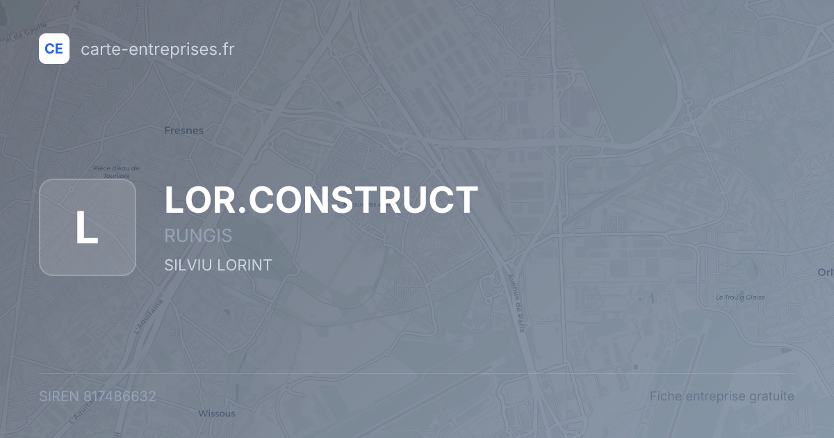 LOR.CONSTRUCT — 817486632 — fiche entreprise