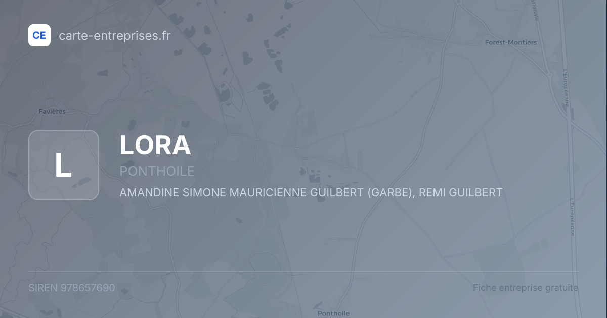 LORA — 978657690 — fiche entreprise