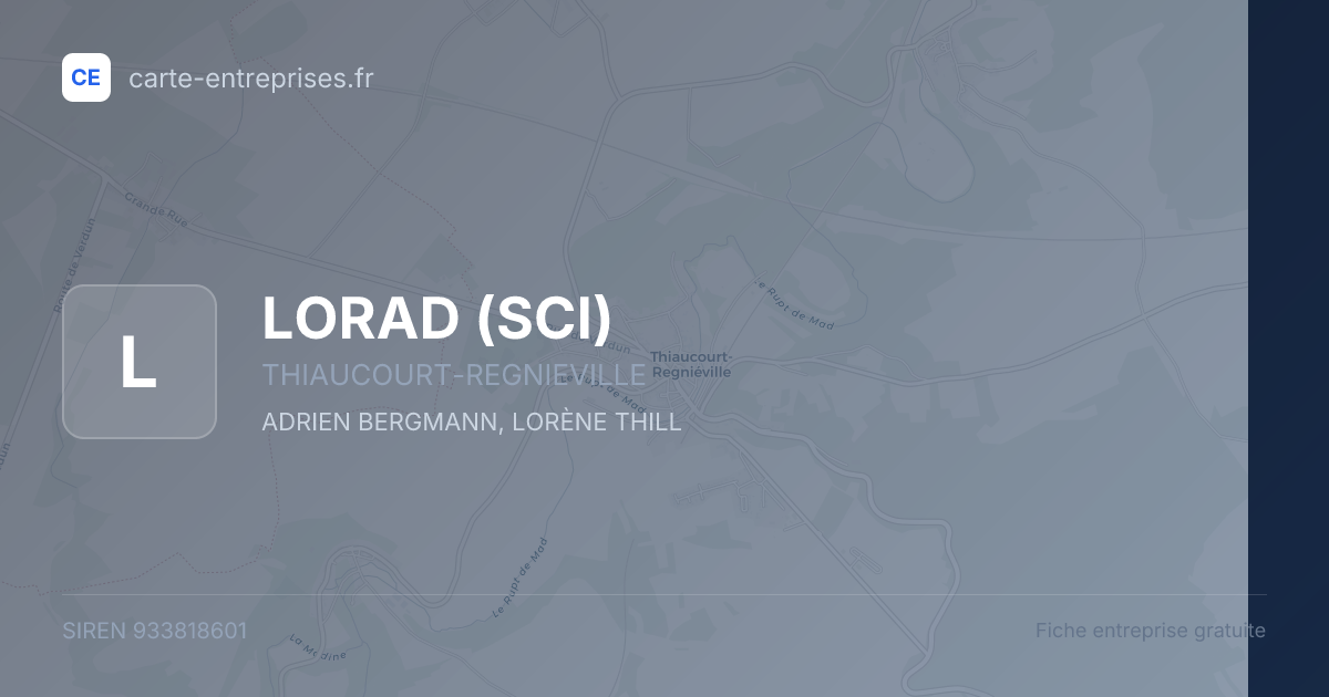 LORAD (SCI) — 933818601 — fiche entreprise
