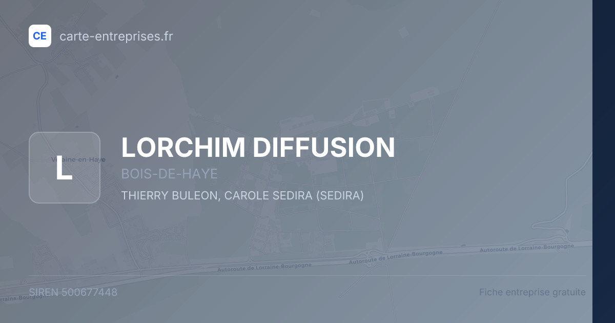 LORCHIM DIFFUSION — 500677448 — fiche entreprise