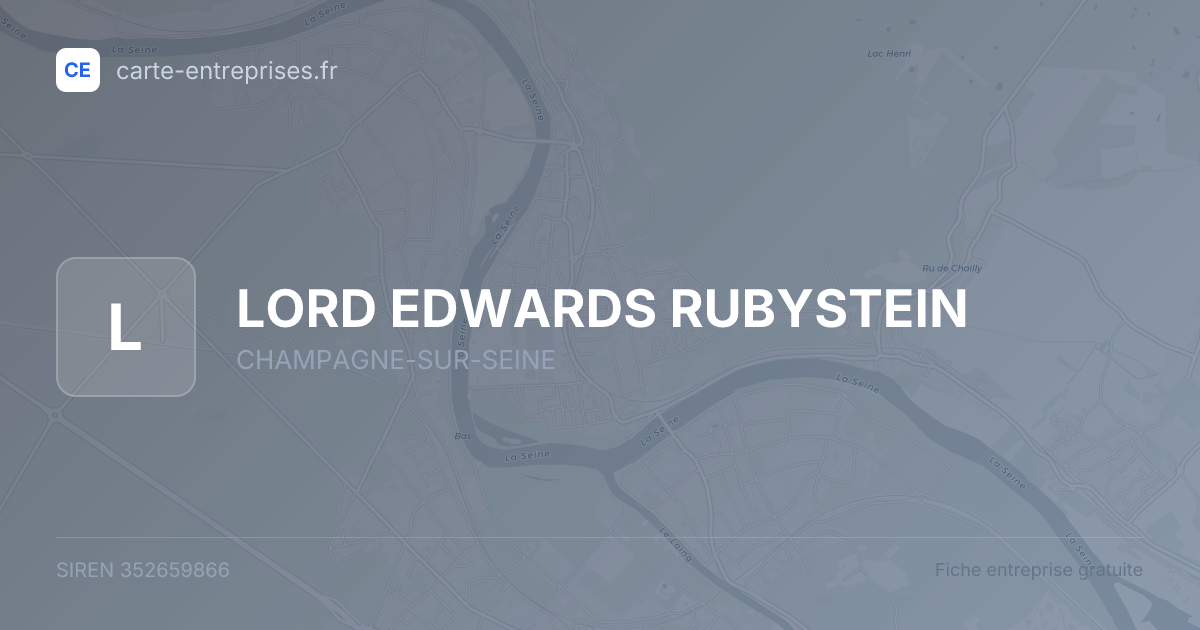 LORD EDWARDS RUBYSTEIN — 352659866 — fiche entreprise