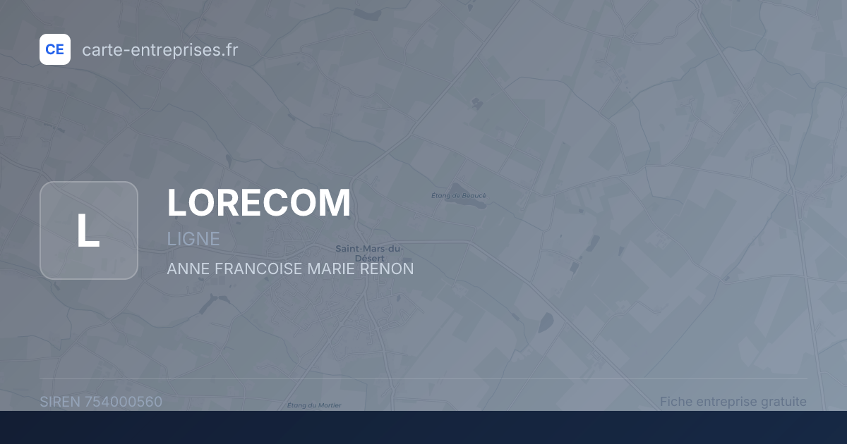LORECOM — 754000560 — fiche entreprise