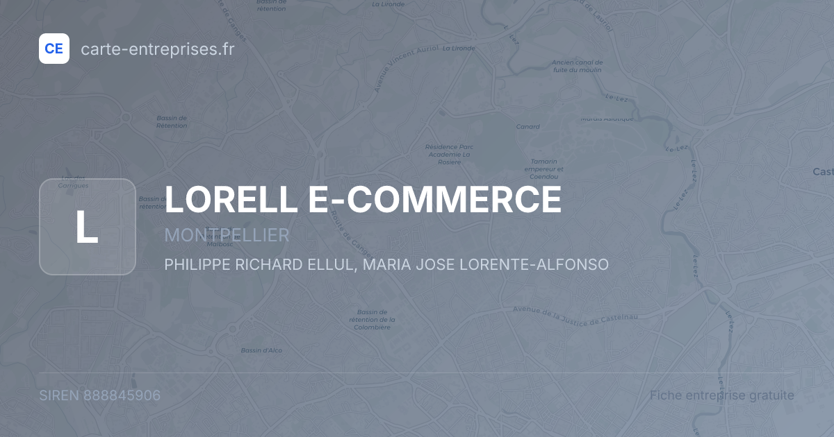 LORELL E-COMMERCE — 888845906 — fiche entreprise