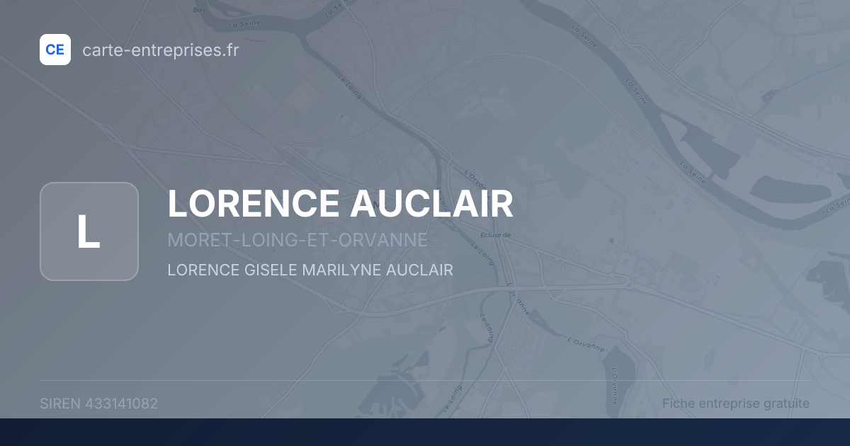 LORENCE AUCLAIR — 433141082 — fiche entreprise