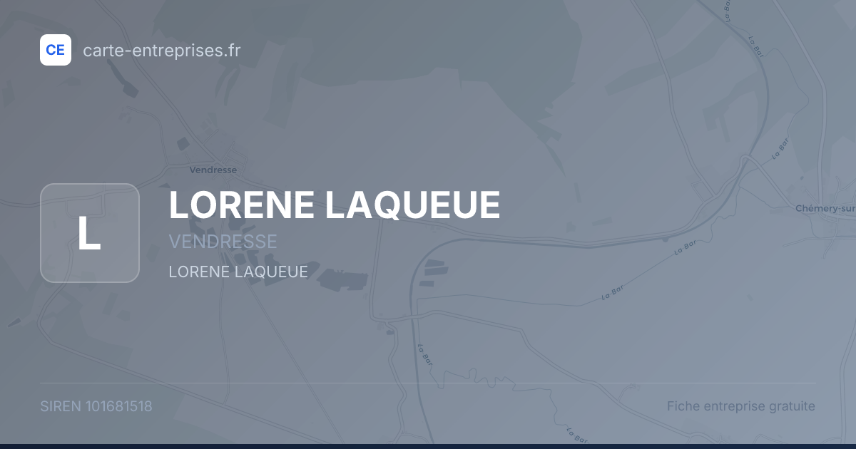 LORENE LAQUEUE — 101681518 — fiche entreprise