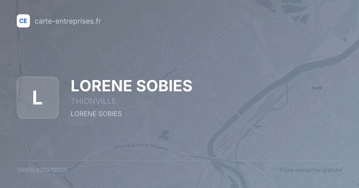 LORENE SOBIES — 831079025 — fiche entreprise