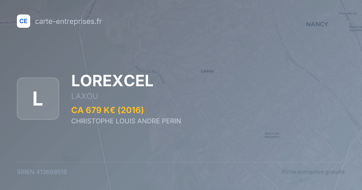 LOREXCEL — 413668518 — fiche entreprise
