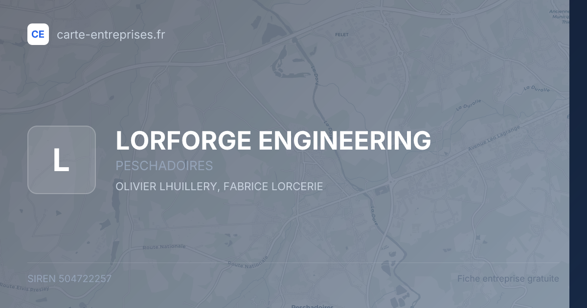 LORFORGE ENGINEERING — 504722257 — fiche entreprise