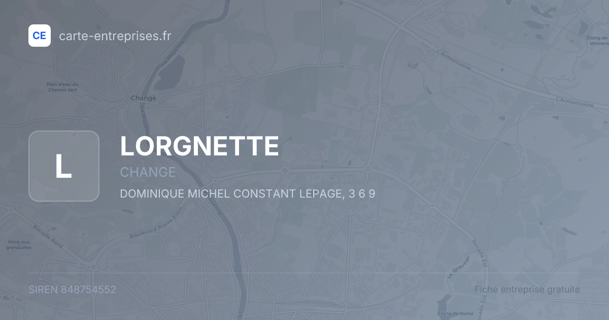 LORGNETTE — 848754552 — fiche entreprise