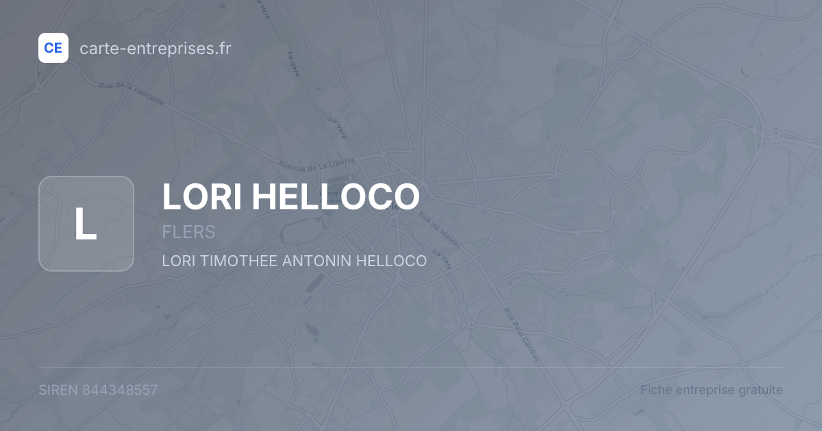 LORI HELLOCO — 844348557 — fiche entreprise