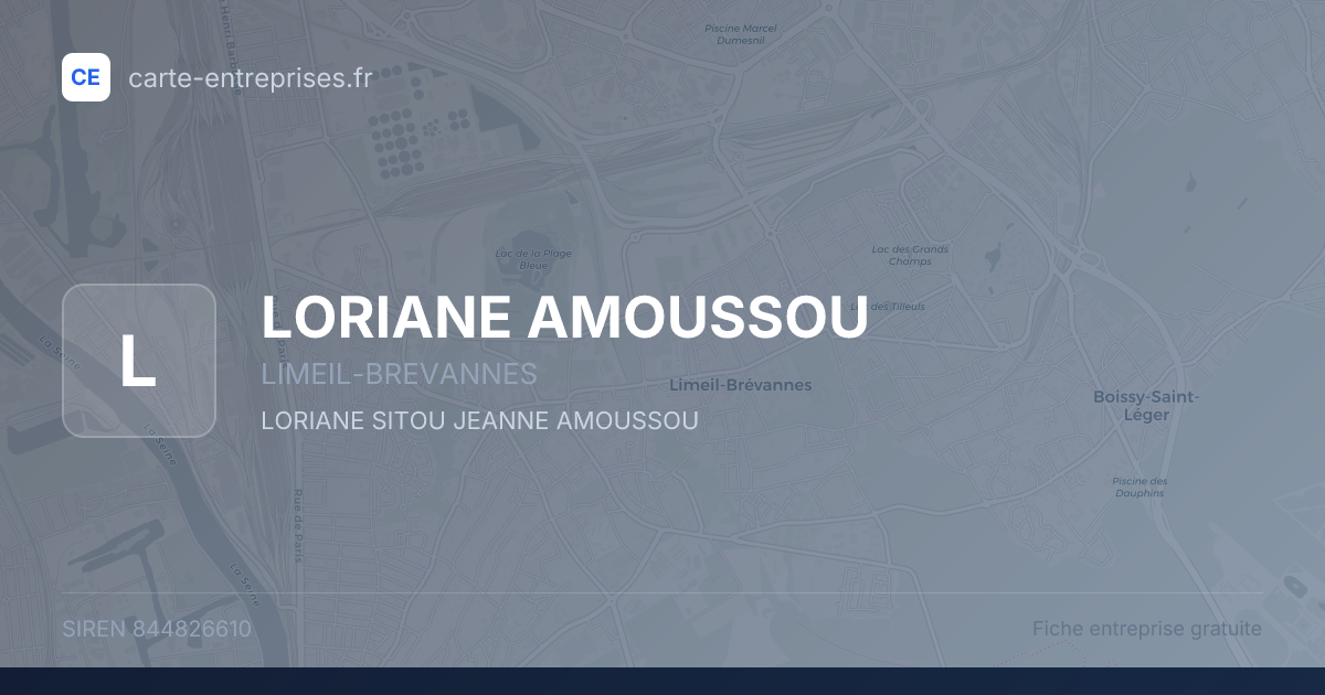 LORIANE AMOUSSOU — 844826610 — fiche entreprise