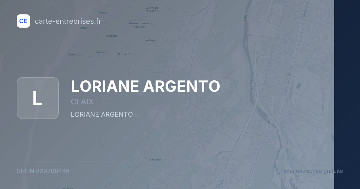 LORIANE ARGENTO — 829208446 — fiche entreprise