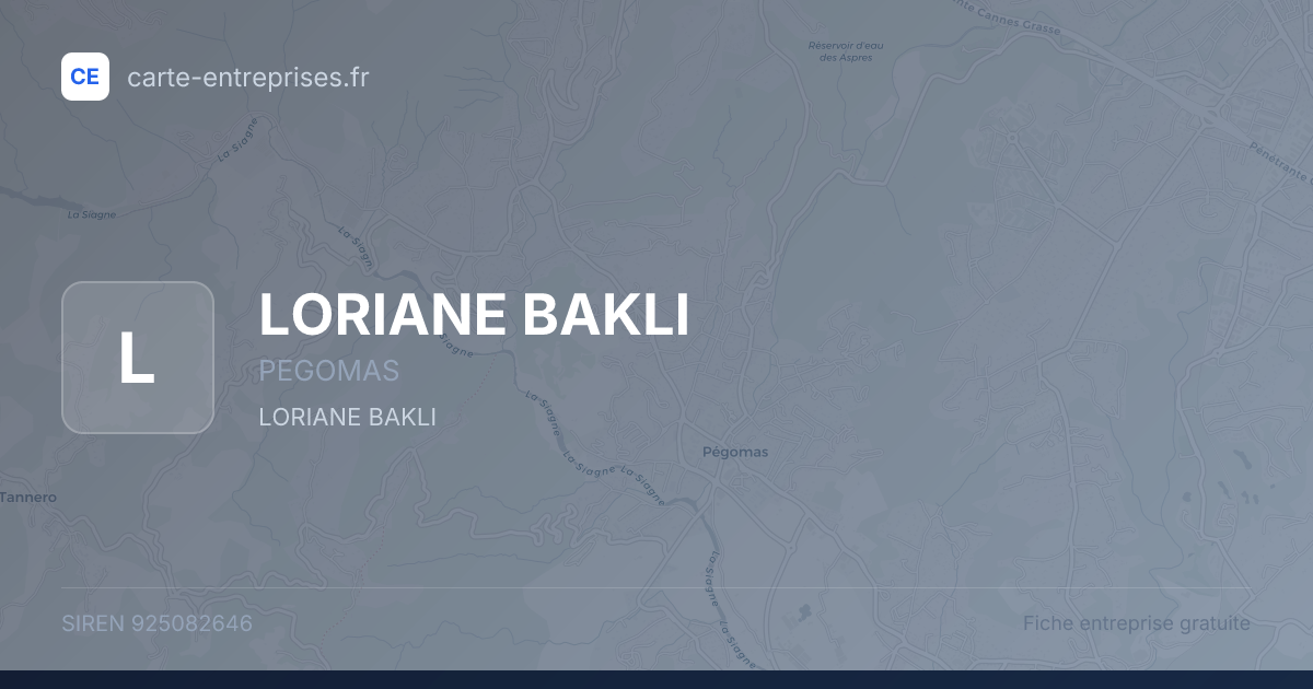 LORIANE BAKLI — 925082646 — fiche entreprise
