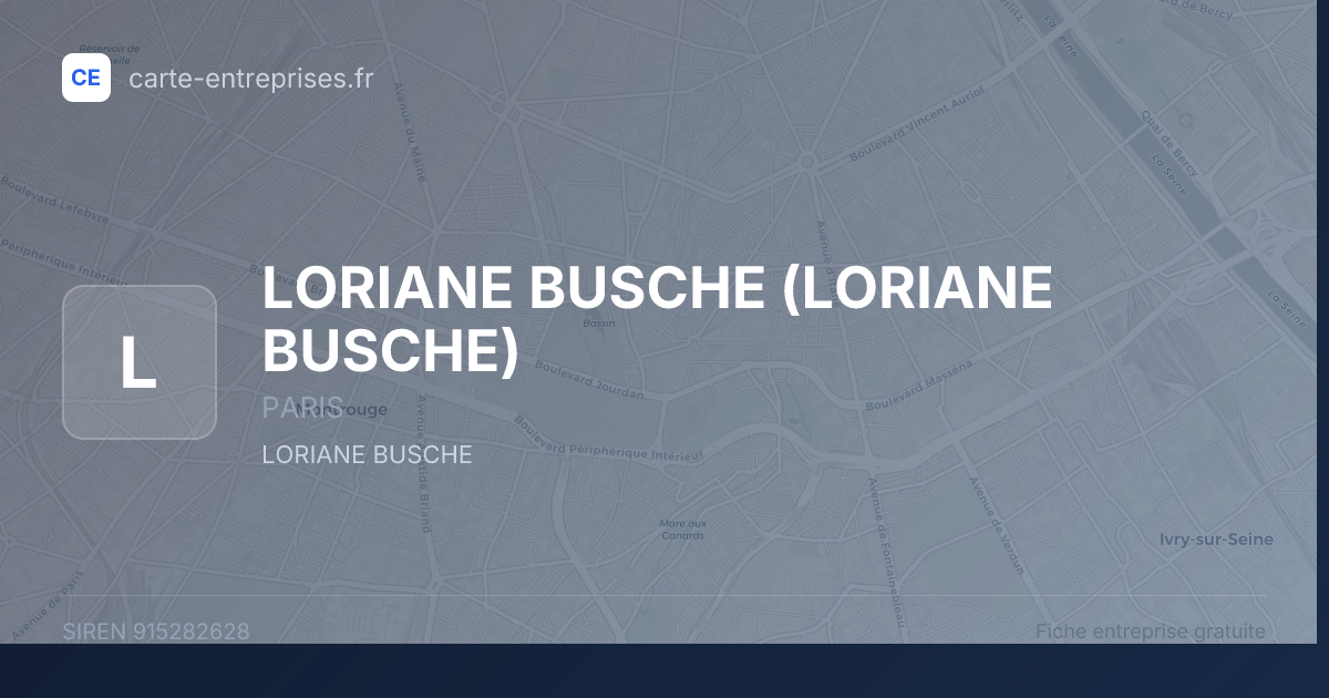 LORIANE BUSCHE — 915282628 — fiche entreprise