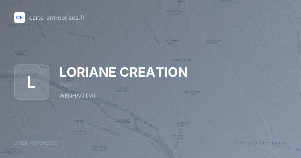 LORIANE CREATION — 487845356 — fiche entreprise
