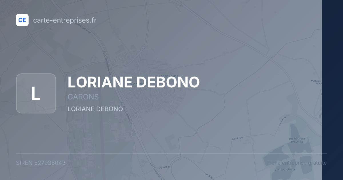 LORIANE DEBONO — 527935043 — fiche entreprise