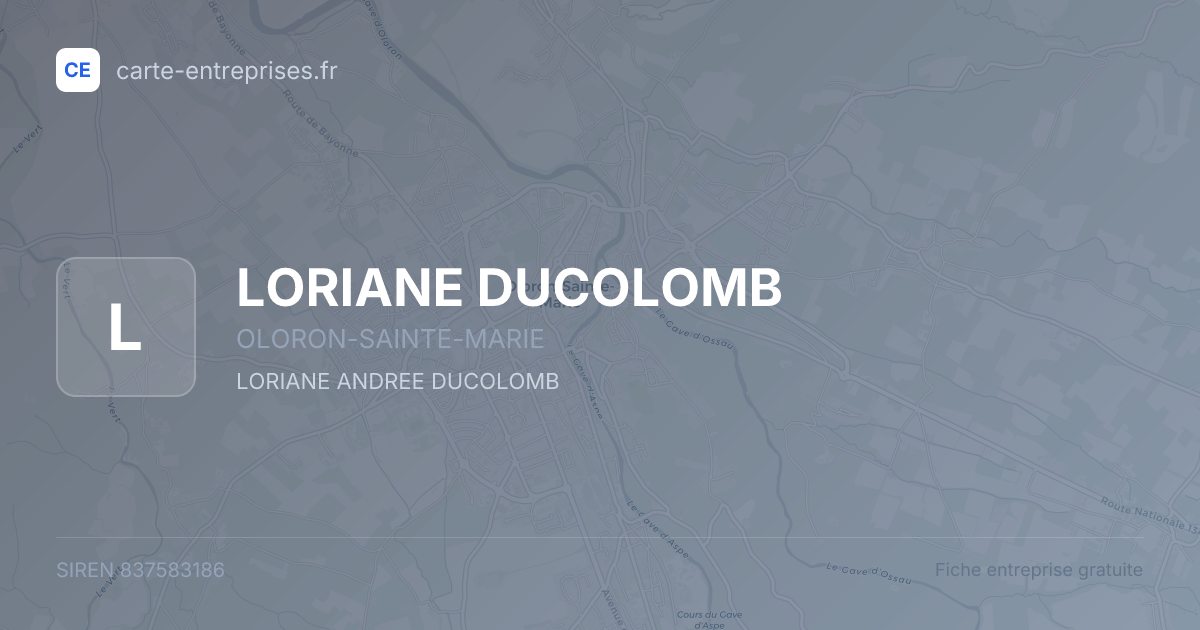 LORIANE DUCOLOMB — 837583186 — fiche entreprise