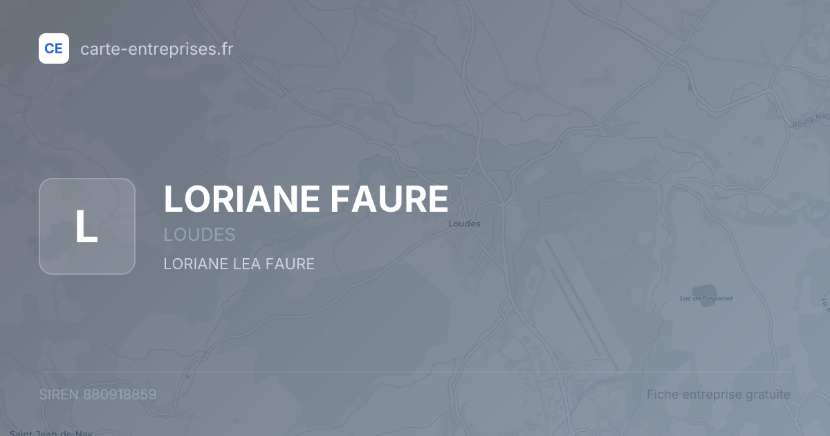 LORIANE FAURE — 880918859 — fiche entreprise